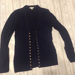 Women's Navy Blue Snap Button Cardigan